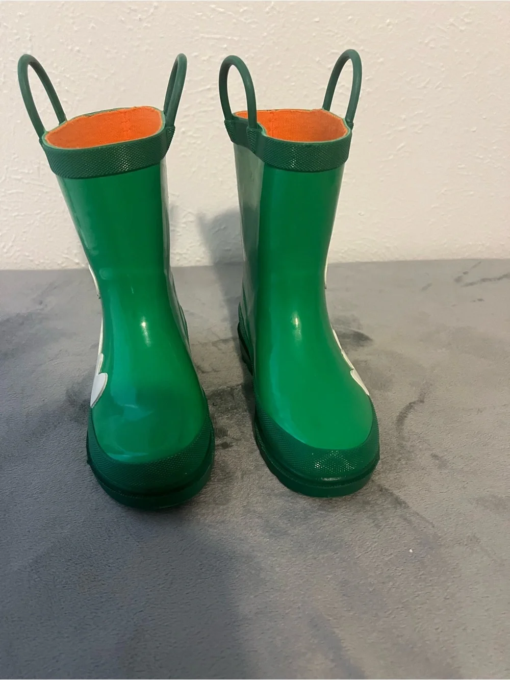 Kids' Green Dino Rain Boots - Cute Waterproof Splash Boots